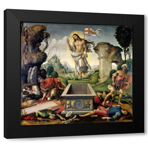 Resurrection Black Modern Wood Framed Art Print by Garbo, Raffaellino del