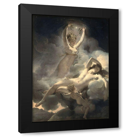 Aurora and Cephalus Black Modern Wood Framed Art Print by Gerain, P.
