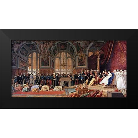 Reception of The Siamese Ambassadors Black Modern Wood Framed Art Print by Gerome, Jean Leon