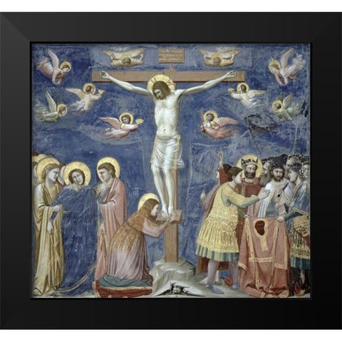 Crucifixion Black Modern Wood Framed Art Print by Giotto