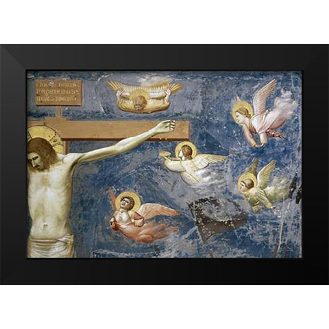 Crucifixion - Detail Black Modern Wood Framed Art Print by Giotto