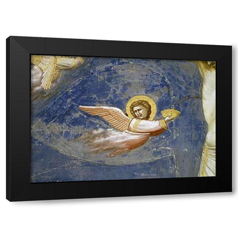 Crucifixion - Detail Black Modern Wood Framed Art Print with Double Matting by Giotto