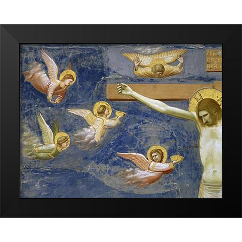 Crucifixion - Detail Black Modern Wood Framed Art Print by Giotto