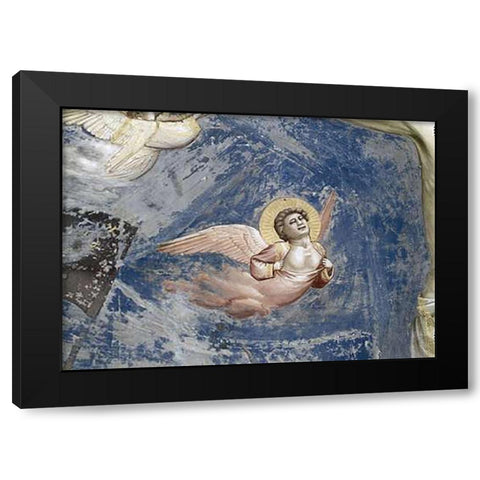 Crucifixion - Detail Black Modern Wood Framed Art Print with Double Matting by Giotto