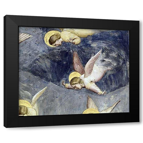 Lamentation (Detail) Black Modern Wood Framed Art Print by Giotto