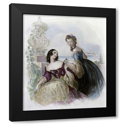 Violets Black Modern Wood Framed Art Print with Double Matting by Gorter, Arnold Marc