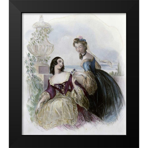 Violets Black Modern Wood Framed Art Print by Gorter, Arnold Marc
