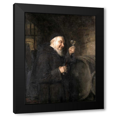 Good Health Black Modern Wood Framed Art Print with Double Matting by Von Grutzner, Eduard