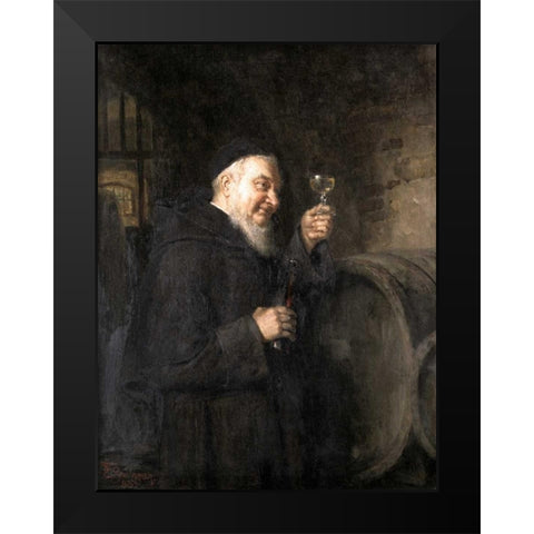 Good Health Black Modern Wood Framed Art Print by Von Grutzner, Eduard