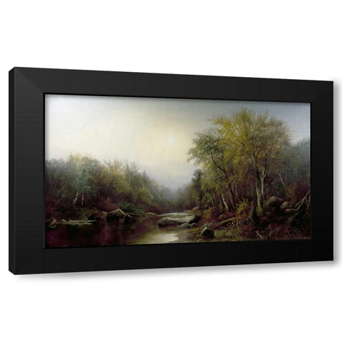 Adirondack Landscape Black Modern Wood Framed Art Print by Hekking, Joseph Antonio