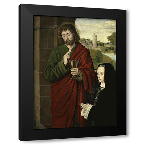 Anne of France, Duchess of Bourbon Black Modern Wood Framed Art Print by Hey, Jean