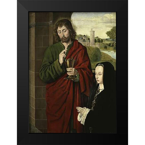 Anne of France, Duchess of Bourbon Black Modern Wood Framed Art Print by Hey, Jean