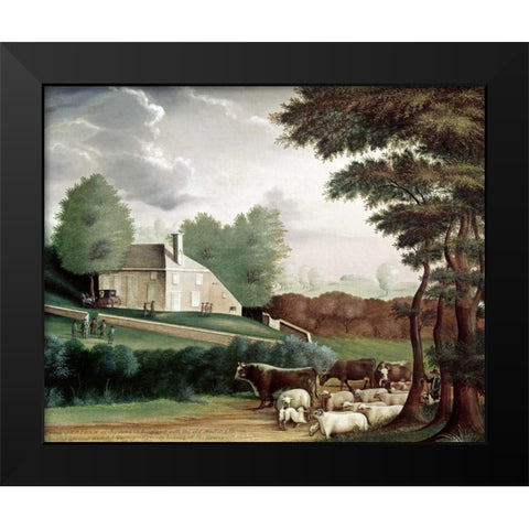 Grave of William Penn Black Modern Wood Framed Art Print by Hicks, Edward