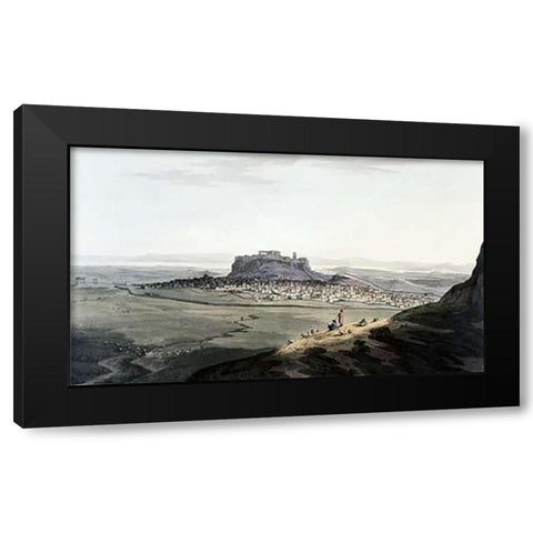 Athens From Journey Through Albania and Turkey Black Modern Wood Framed Art Print by Hobhouse, J.C