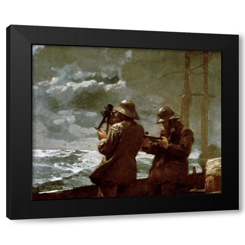 Eight Bells Black Modern Wood Framed Art Print by Homer, Winslow