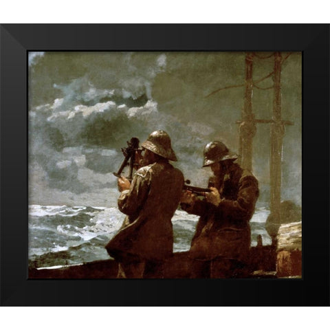 Eight Bells Black Modern Wood Framed Art Print by Homer, Winslow