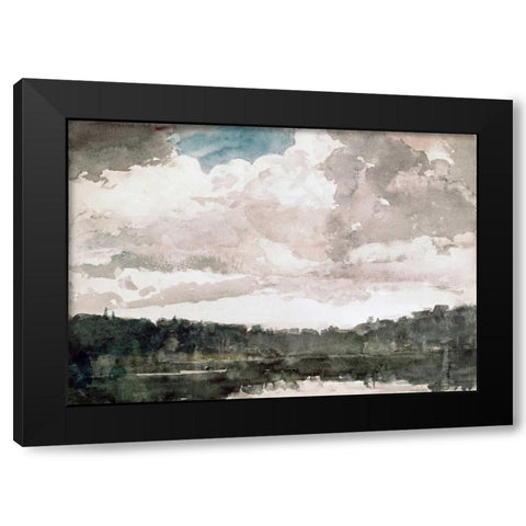 Lone Boat, North Woods Club, Adirondacks Black Modern Wood Framed Art Print with Double Matting by Homer, Winslow