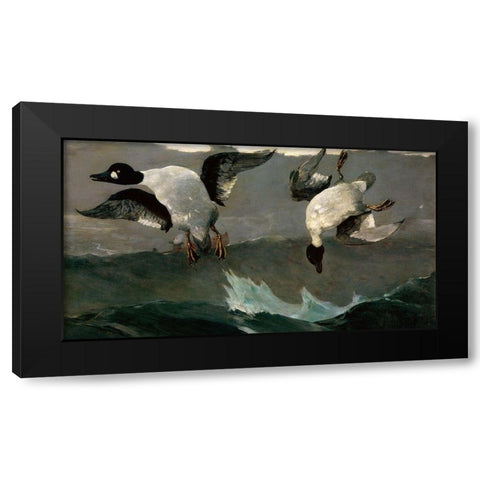 Right and Left Black Modern Wood Framed Art Print by Homer, Winslow