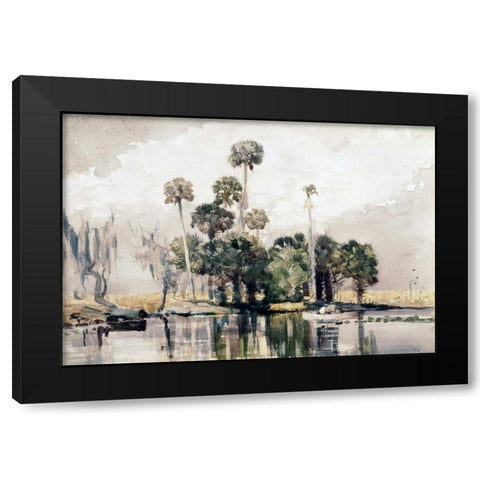 Exotic Island Black Modern Wood Framed Art Print with Double Matting by Homer, Winslow
