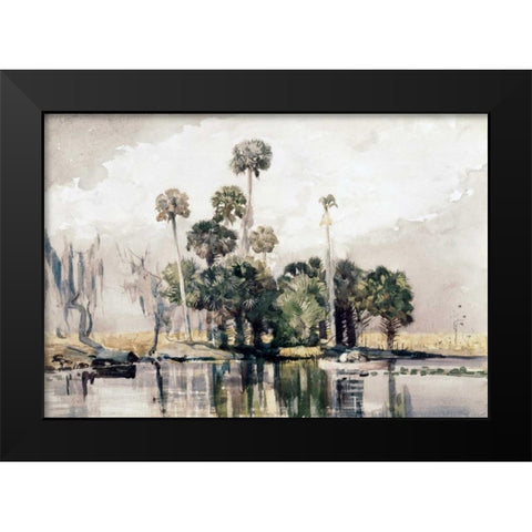 Exotic Island Black Modern Wood Framed Art Print by Homer, Winslow