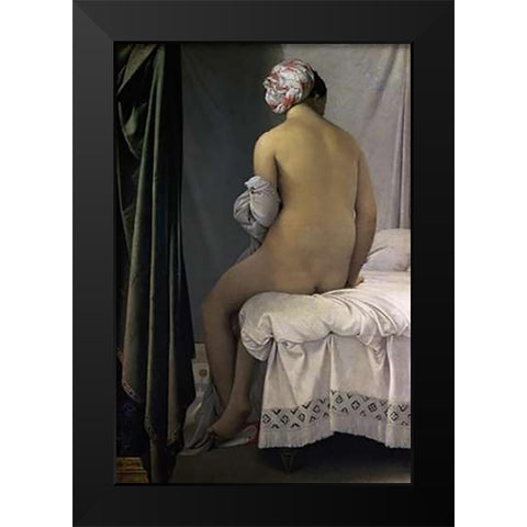 The Bather of Valpincon Black Modern Wood Framed Art Print by Ingres, Jean Auguste Dominique