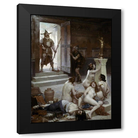 Spoils of The Battle Black Modern Wood Framed Art Print by Jamin, Paul Joseph