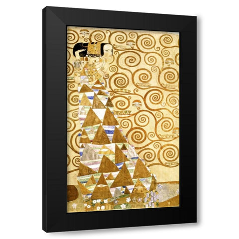 Expectation Black Modern Wood Framed Art Print with Double Matting by Klimt, Gustav