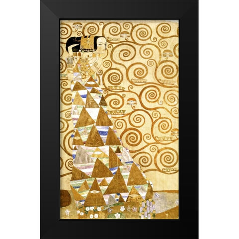 Expectation Black Modern Wood Framed Art Print by Klimt, Gustav