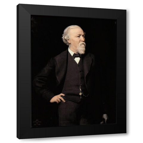 Robert Browning Black Modern Wood Framed Art Print by Lehmann, Rudolph K.E.