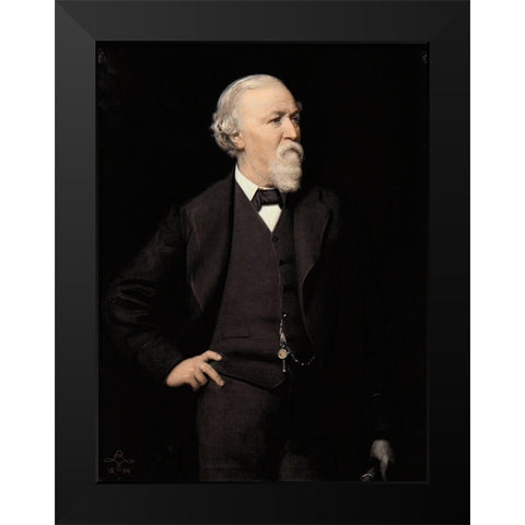 Robert Browning Black Modern Wood Framed Art Print by Lehmann, Rudolph K.E.