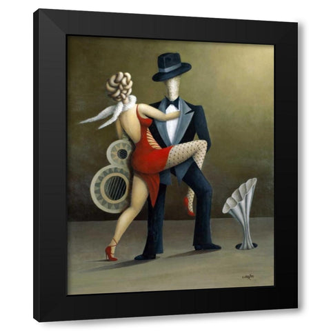 El Portenito Black Modern Wood Framed Art Print by Liberti, Juan Carlos