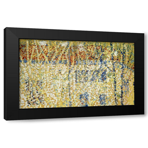 Landscape and Cottage Black Modern Wood Framed Art Print with Double Matting by Malevich, Kazimir