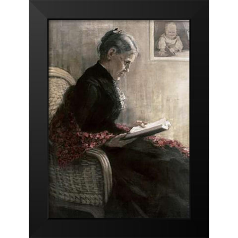 Portrait of Mother Black Modern Wood Framed Art Print by Marc, Franz