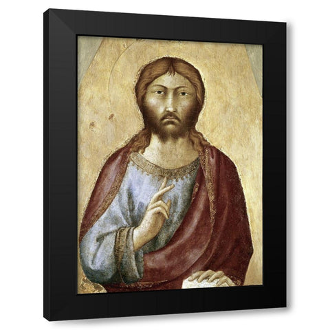 The Redeemer Conferring a Blessing Black Modern Wood Framed Art Print by Martini, Simone