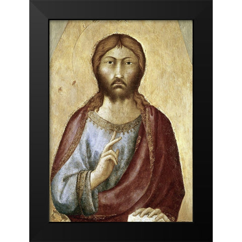 The Redeemer Conferring a Blessing Black Modern Wood Framed Art Print by Martini, Simone