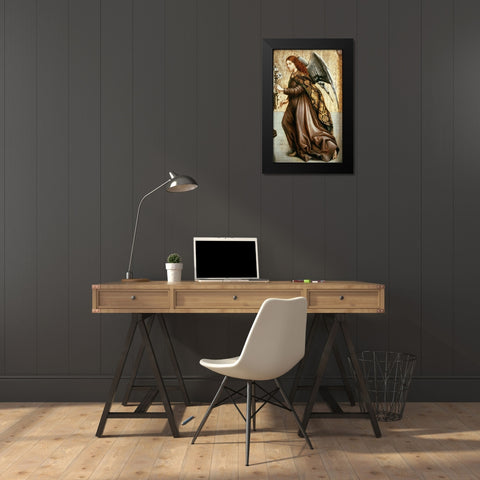 Guardian Angel Black Modern Wood Framed Art Print by Master of Avignon,