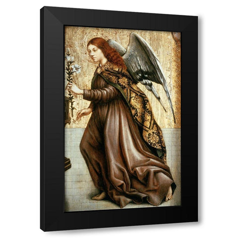 Guardian Angel Black Modern Wood Framed Art Print by Master of Avignon,