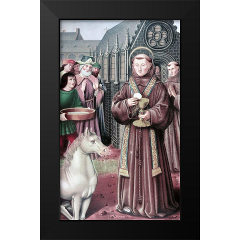 Apostles Black Modern Wood Framed Art Print by Master of Queen Anne,