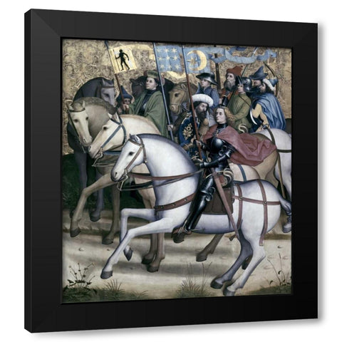 Three Kings Black Modern Wood Framed Art Print with Double Matting by Master of the Sterzing Altarpiece