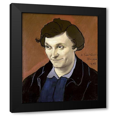 Portrait of Carabin Black Modern Wood Framed Art Print by Maurin, Charles
