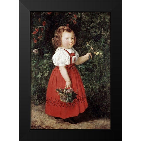 Emma, Daughter of The Artist Black Modern Wood Framed Art Print by Meister, Simon