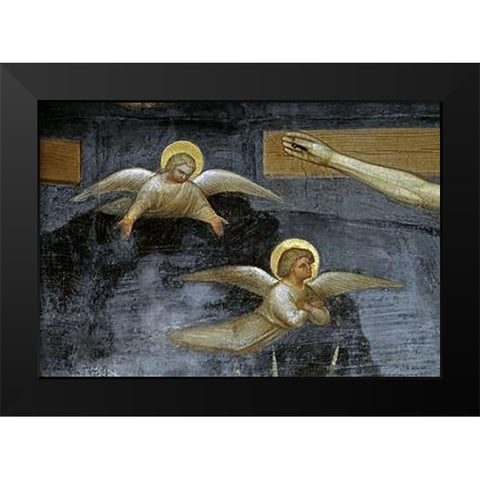 Crucifixion (Detail) Black Modern Wood Framed Art Print by De Menabuoi, Giusto