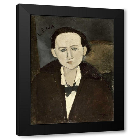 Elena Pawlowski Black Modern Wood Framed Art Print with Double Matting by Modigliani, Amedeo