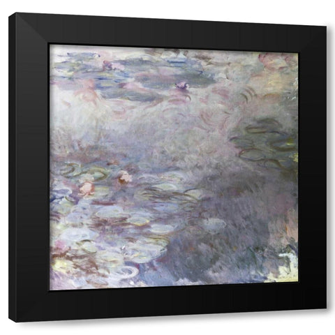 Pale Water Lilies - Nympheas clairs, c. 1917-25 Black Modern Wood Framed Art Print with Double Matting by Monet, Claude
