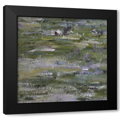 Study of Water Lilies - Etude des nympheas Black Modern Wood Framed Art Print with Double Matting by Monet, Claude
