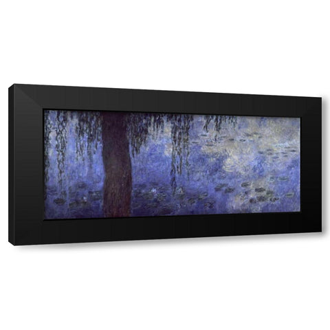 Water Lilies: Morning with Willows, c. 1918-26 - right panel Black Modern Wood Framed Art Print by Monet, Claude