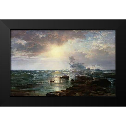 The Calm after the Storm Black Modern Wood Framed Art Print by Moran, Edward