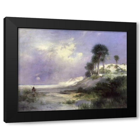 Florida Black Modern Wood Framed Art Print with Double Matting by Moran, Thomas