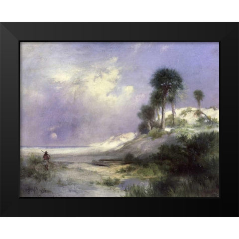 Florida Black Modern Wood Framed Art Print by Moran, Thomas