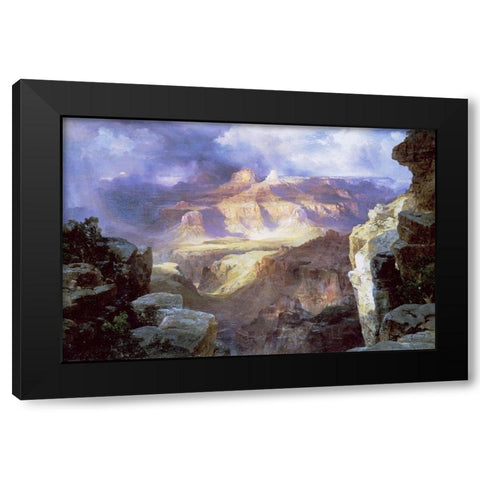 Miracle of Nature Black Modern Wood Framed Art Print with Double Matting by Moran, Thomas